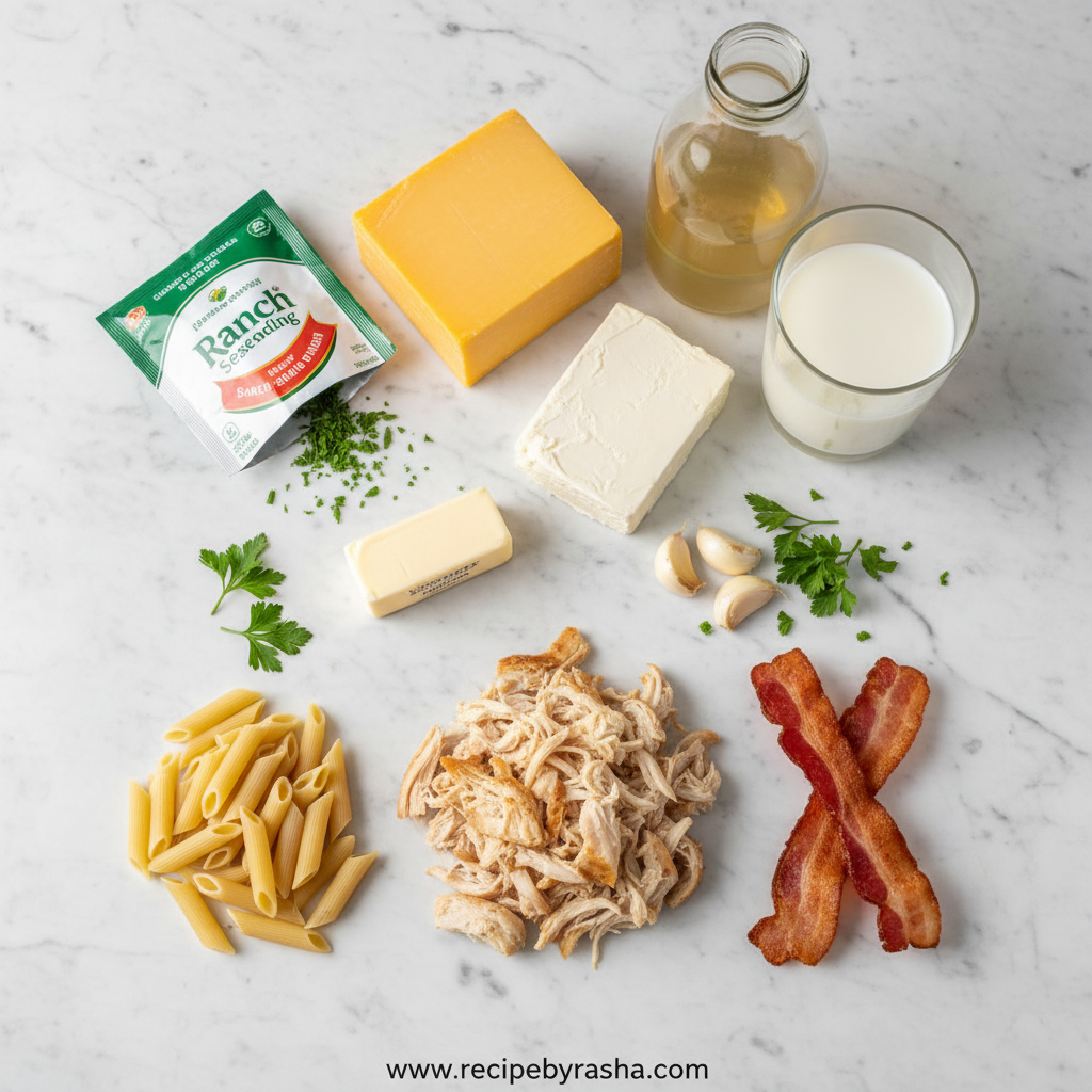 Crack Chicken Pasta Recipe - Ultimate Comforting Ranch Chicken Pasta 2 Ingredients for crack chicken pasta