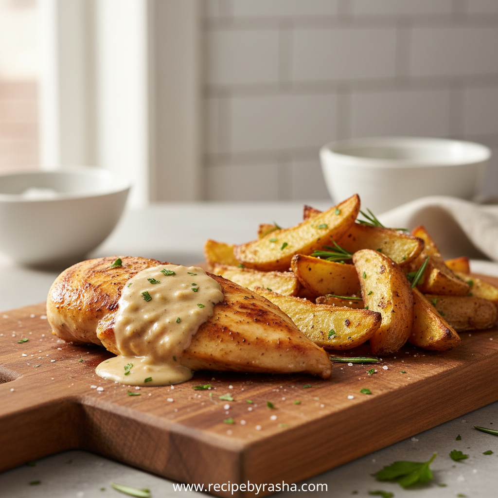 high-protein-creamy-garlic-chicken---crispy-potatoes_feature