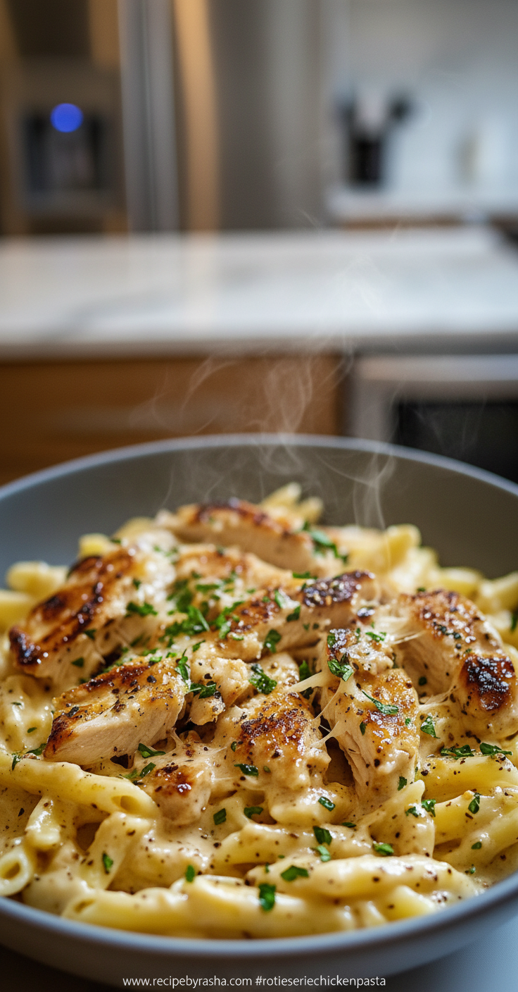 irresistible-creamy-rotisserie-chicken-pasta-recipe_feature