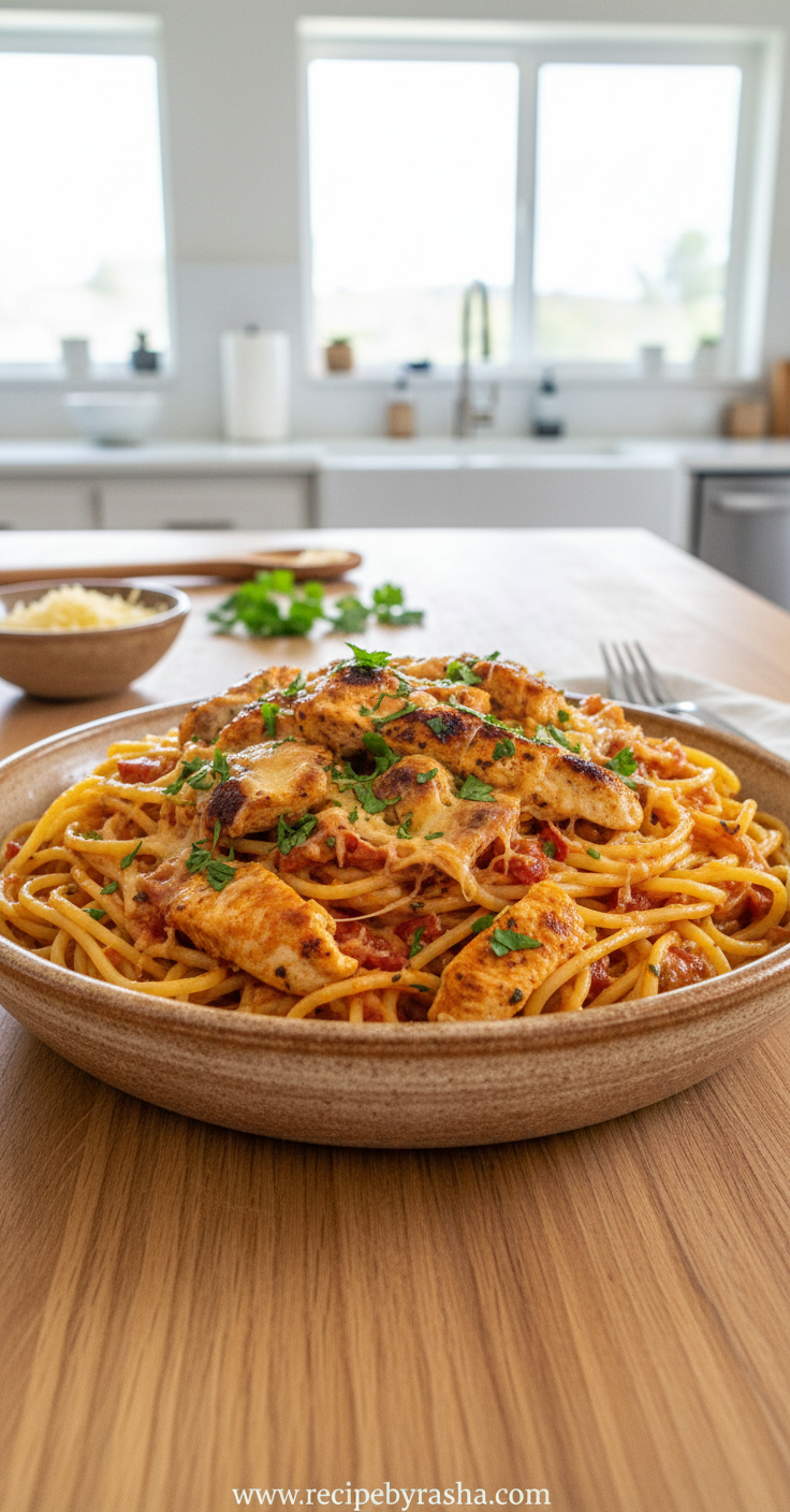 Monterey Chicken Spaghetti: Cheesy Comfort Food Casserole for Easy Weeknight Dinners 7 monterey-chicken-spaghetti_feature