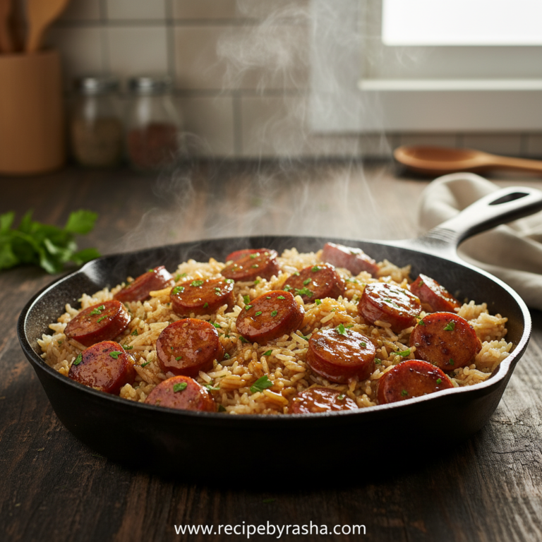 one-skillet-cajun-honey-garlic-sausage---rice_feature