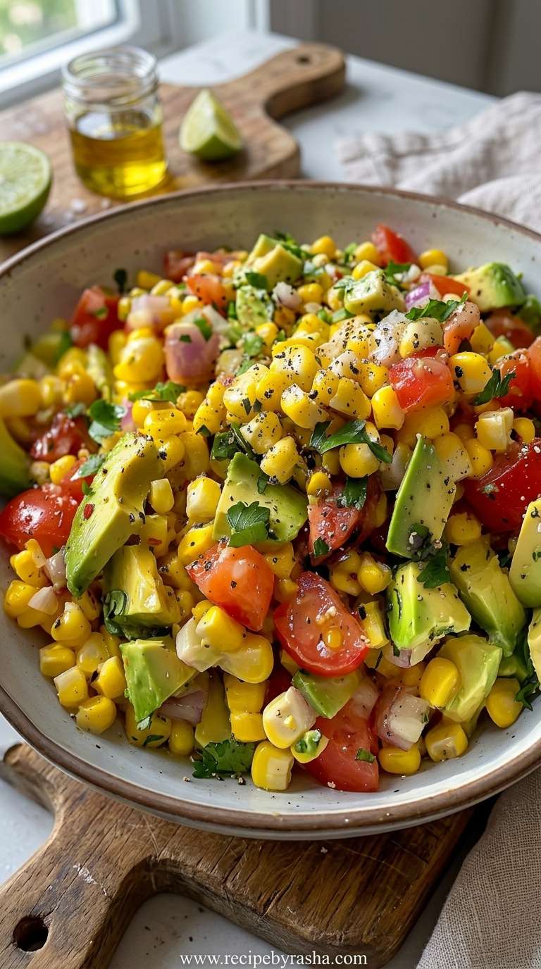 Fresh Corn Avocado Lime Dressing Recipe - Vibrant Summer Salad Guide 9 fresh-corn-salad-with-avocado-and-lime-dressing-recipe_feature