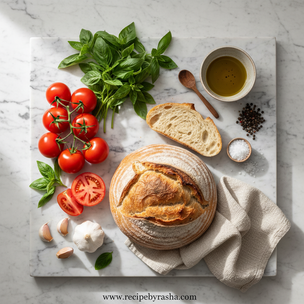 Ingredients for Authentic Italian Bruschetta