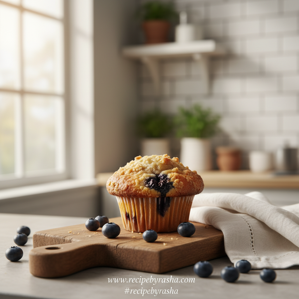 Easy Blueberry Muffins With Crumble Topping