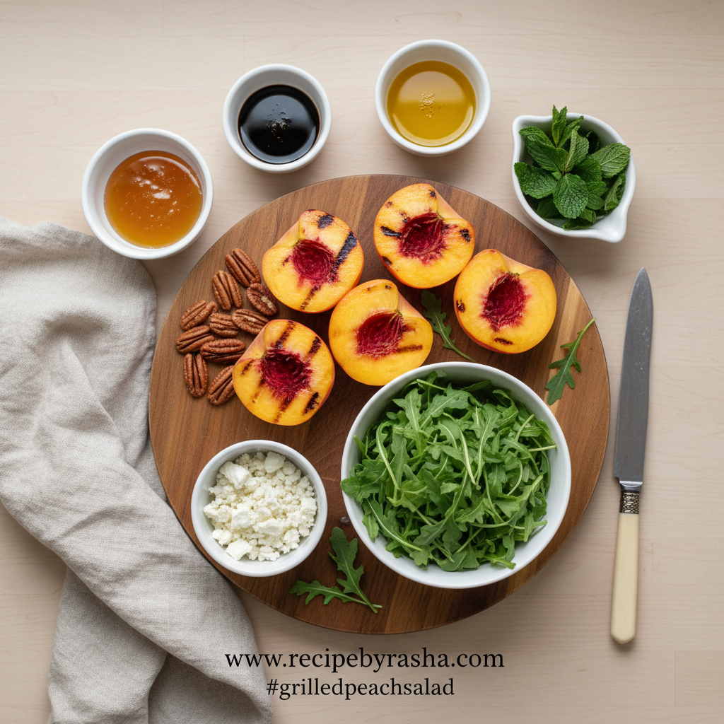 Ingredients for Grilled Peach Salad