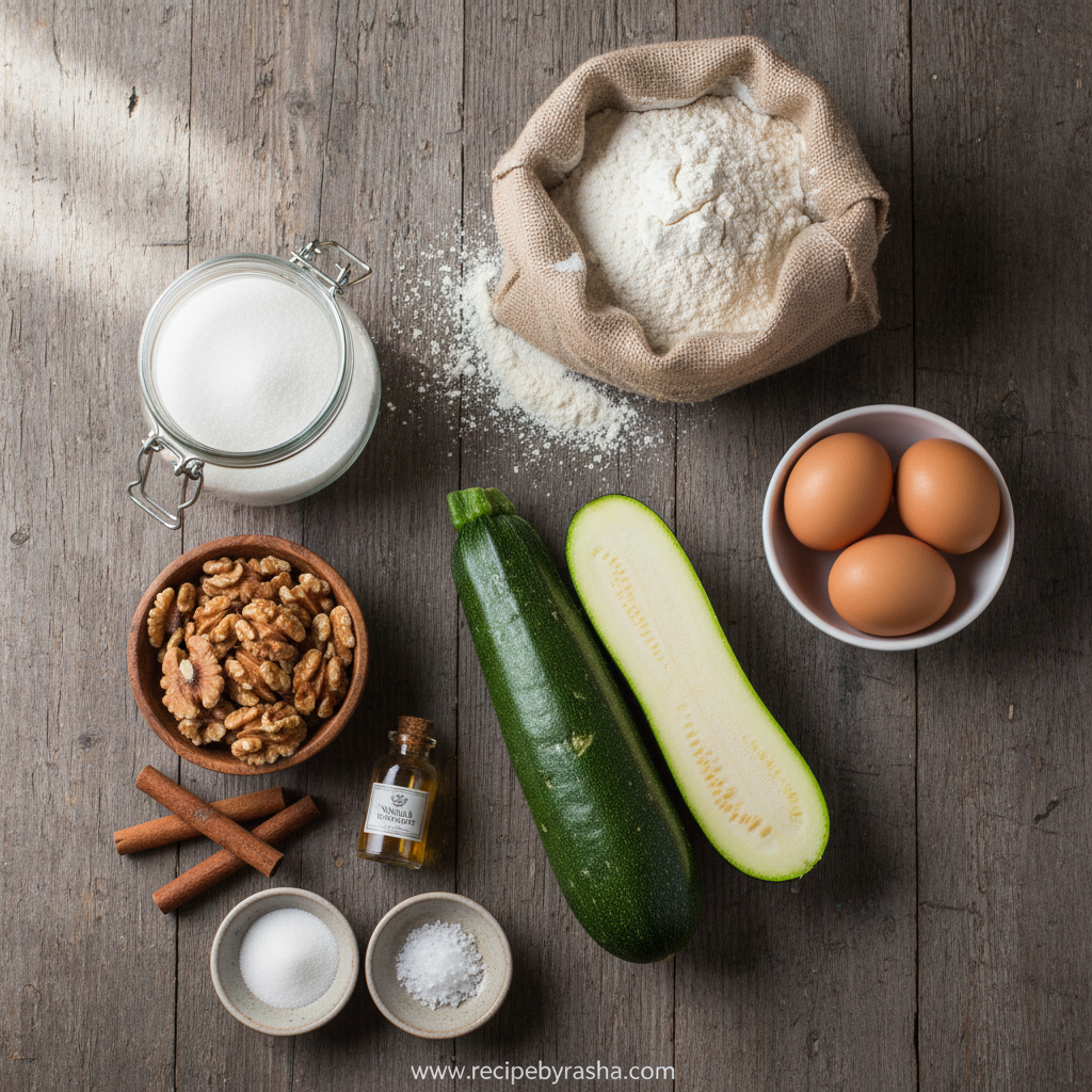 Mom’s Secret Moist Zucchini Bread: A Classic Family Recipe 2 Ingredients for Mom’s Secret Moist Zucchini Bread