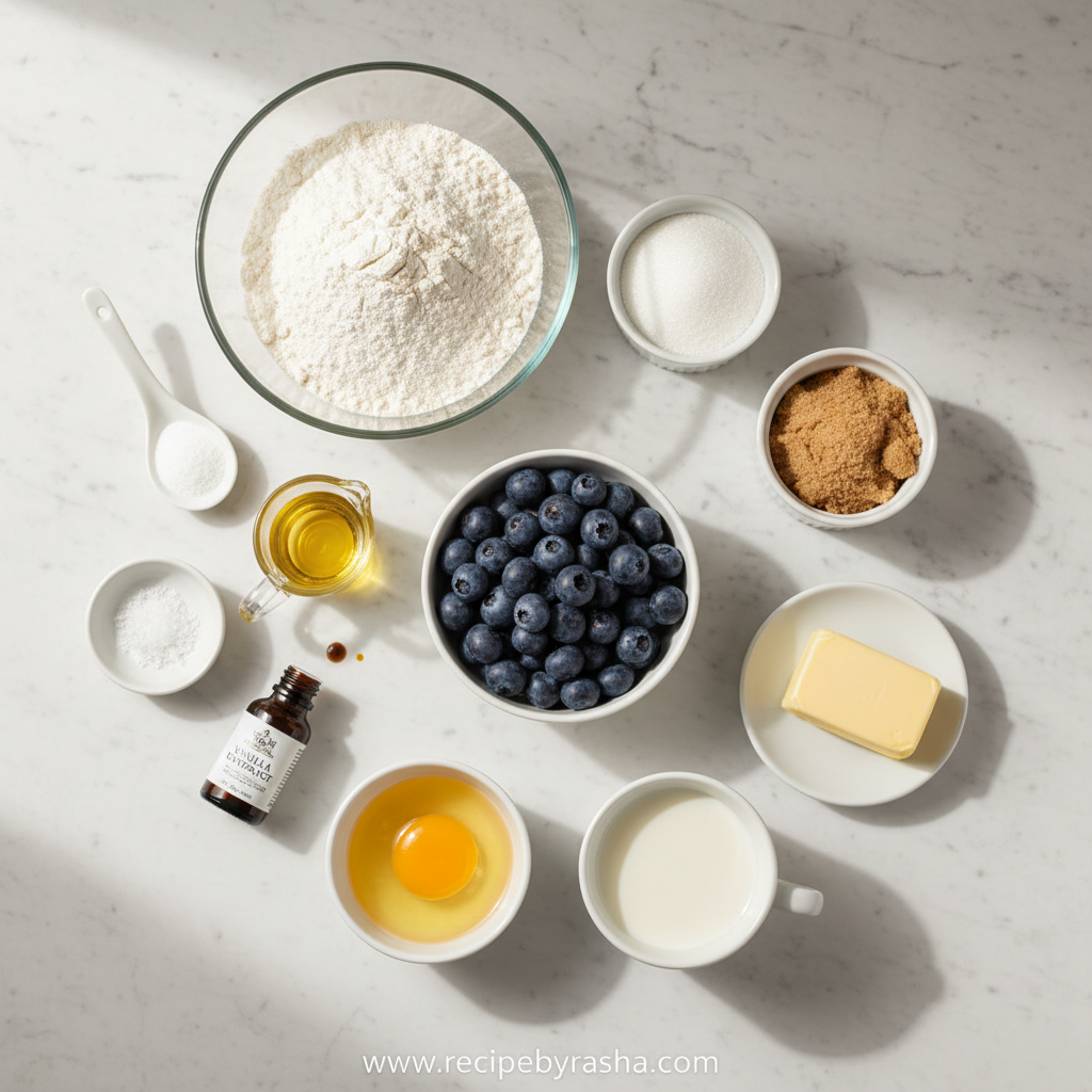Ingredients for Blueberry Muffins