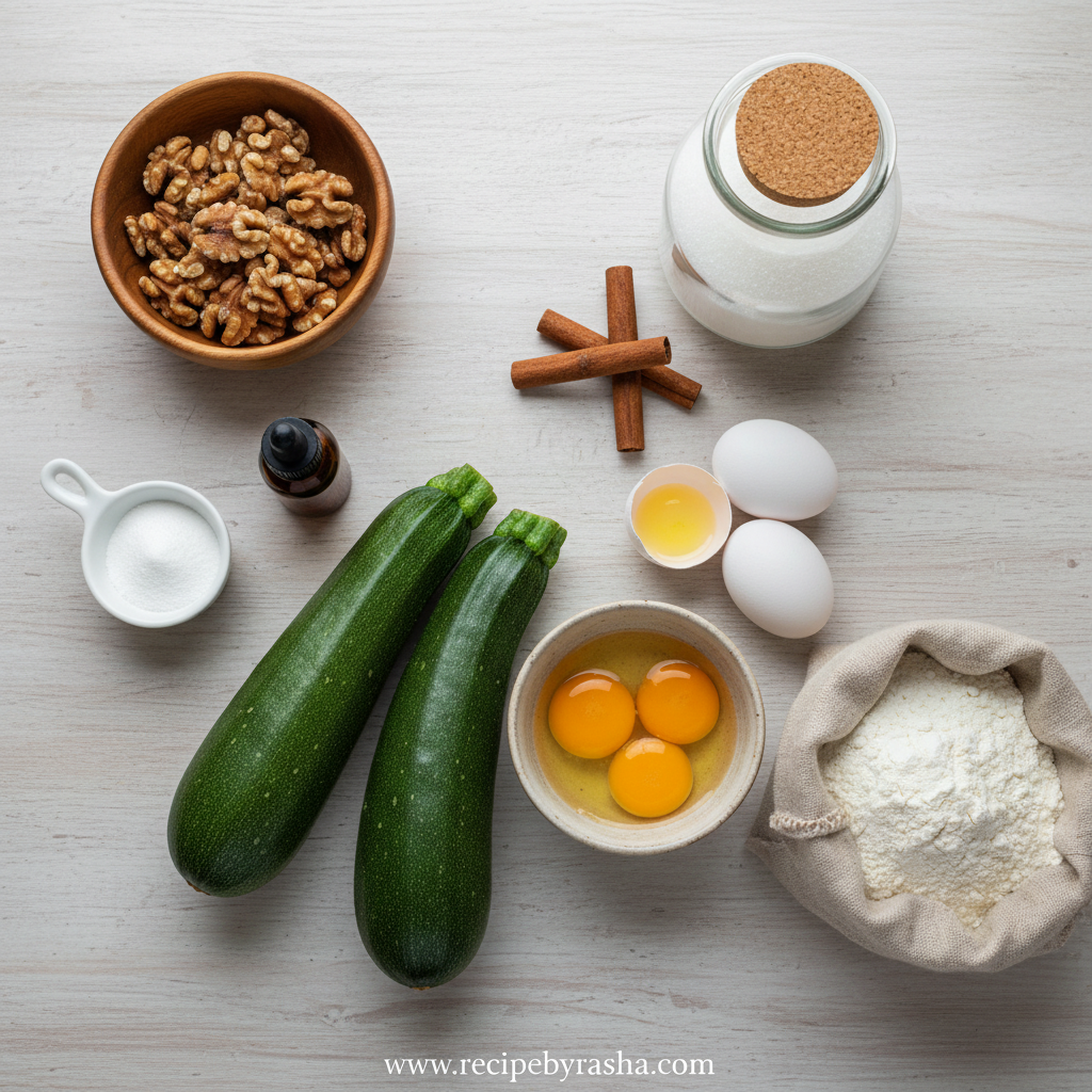 Zucchini Bread Ingredients