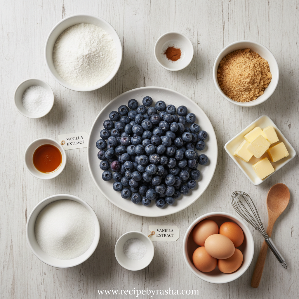 Irresistible Blueberry Crumble Muffins – Juicy, Moist, and Bakery-Style 2 Ingredients for blueberry muffins with crumble top
