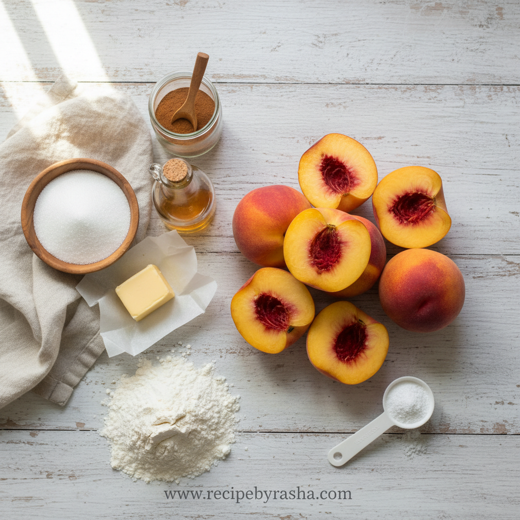 Ingredients for Joanna Gaines Peach Cobbler